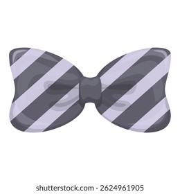 Stylish bow tie with a striped pattern, representing sophistication and attention to detail in fashion