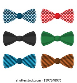 Stylish bow tie vector design illustration isolated on white background