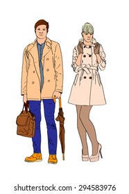 Stylish boy and girl