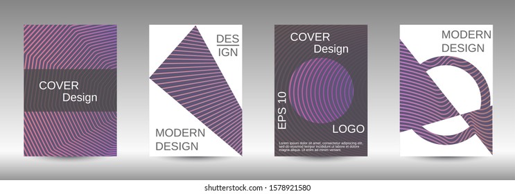 Stilvolles Design für Broschüren. Abstrakter Deckel. Positive Design-Vorlage. Kreative Hintergründe mit abstrakten Farbverlauf-linearen Wellen zu schaffen ein modisches Banner, Poster.