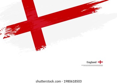 Bandera de pincel de Inglaterra. Feliz día de san santo george de Inglaterra con fondo de bandera ondulada