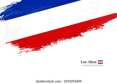 Stylish brush flag of Los Altos. Happy national day of Los Altos with grungy flag background