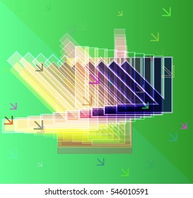 stylish brush over background, arrow around popular fantasy