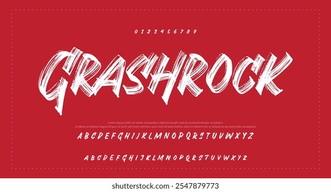 Stylish brush painted an uppercase vector letters, alphabet, typeface.