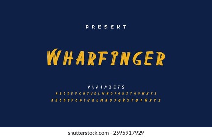 Stylish brush painted an uppercase vector letters, alphabet, typeface.