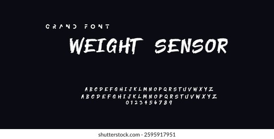 Stylish brush painted an uppercase vector letters, alphabet, typeface.