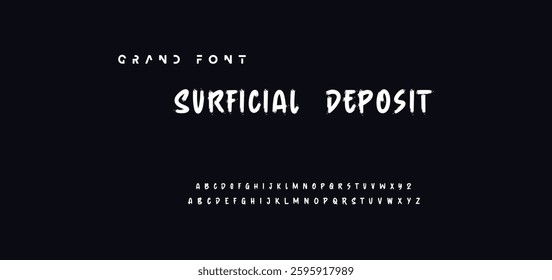 Stylish brush painted an uppercase vector letters, alphabet, typeface.