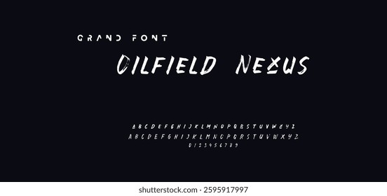 Stylish brush painted an uppercase vector letters, alphabet, typeface.