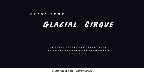 Stylish brush painted an uppercase vector letters, alphabet, typeface.