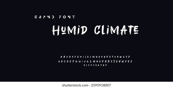Stylish brush painted an uppercase vector letters, alphabet, typeface.