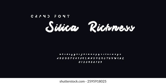 Stylish brush painted an uppercase vector letters, alphabet, typeface.