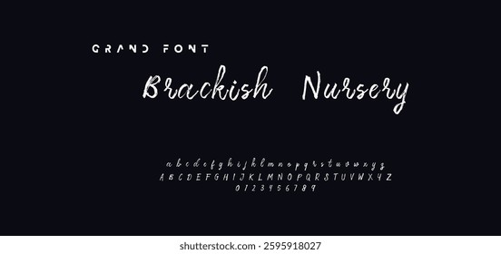Stylish brush painted an uppercase vector letters, alphabet, typeface.