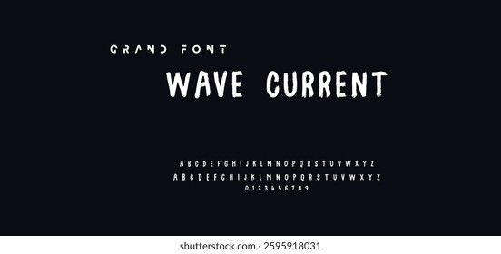 Stylish brush painted an uppercase vector letters, alphabet, typeface.
