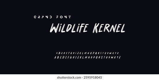 Stylish brush painted an uppercase vector letters, alphabet, typeface.