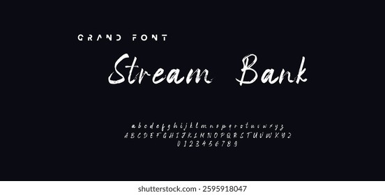 Stylish brush painted an uppercase vector letters, alphabet, typeface.