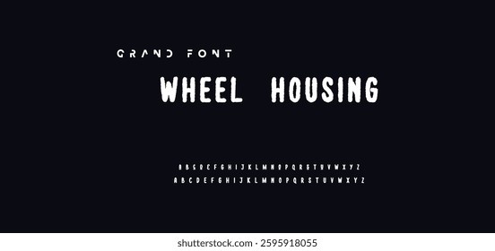 Stylish brush painted an uppercase vector letters, alphabet, typeface.
