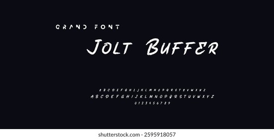 Stylish brush painted an uppercase vector letters, alphabet, typeface.