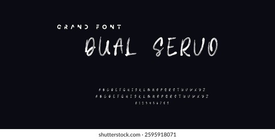 Stylish brush painted an uppercase vector letters, alphabet, typeface.