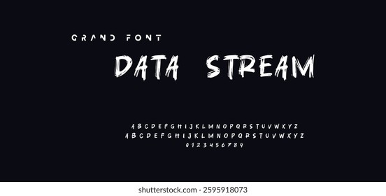 Stylish brush painted an uppercase vector letters, alphabet, typeface.