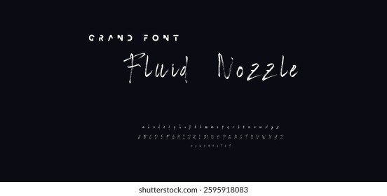 Stylish brush painted an uppercase vector letters, alphabet, typeface.