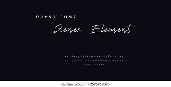 Stylish brush painted an uppercase vector letters, alphabet, typeface.