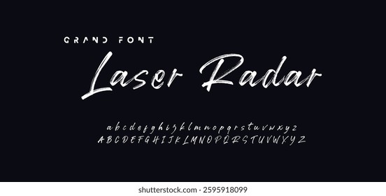 Stylish brush painted an uppercase vector letters, alphabet, typeface.