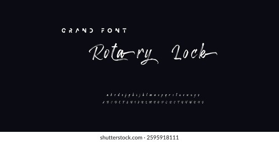 Stylish brush painted an uppercase vector letters, alphabet, typeface.