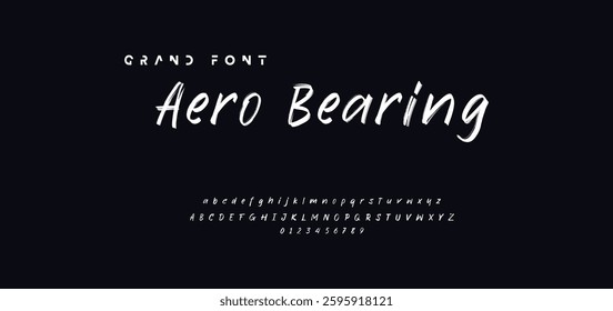 Stylish brush painted an uppercase vector letters, alphabet, typeface.