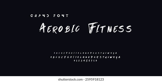 Stylish brush painted an uppercase vector letters, alphabet, typeface.