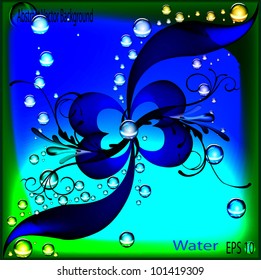 Stylish bubbles. Water. Abstraction a vector background. eps 10