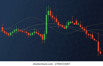 Elegante Bullish Candlestick Padrões de vetor ou design gráfico, um conceito em análise de mercado de ações para qualquer negócio