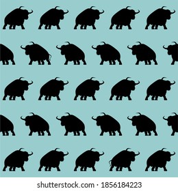 stylish bulls pattern - new year symbol 2021