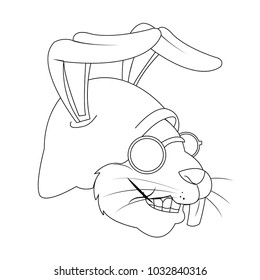 Stylish bunny cartoon