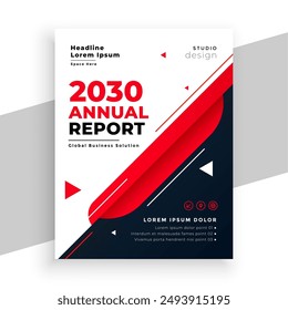 stylish business annual report layout a company catalog vector