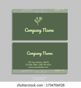 
Stylish business card with botanical design for different business areas