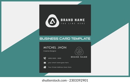 Stylish Business Card | Corporate Business Card | Clean Creative Art Business Card | Design Double-sided layout