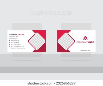 Stylish Business Card. Creative and Clean Business Card Template. Double-sided Business card. Minimalist Business Card Template.
