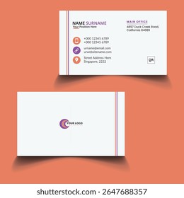 Stylish Business Card Design ,Professional business card design ,Visiting Card Design,