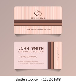 Stylish business card papercut idea vector templates set. Corporate business card graphic design with logo, employee's name, position, mobile number, web address, company mane, e-mail.