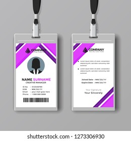 Stylish business card template with abstract light purple style