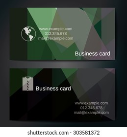 Stylish business cards with colorful straight stripes. Vector illustrations. 5 x 9 cm size.