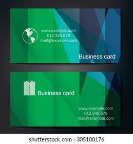 Stylish business cards with colorful straight stripes. Vector illustrations. 5 x 9 cm size.