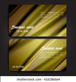 Stylish business cards with colorful stripes. Vector illustration. 5 x 9 cm size.