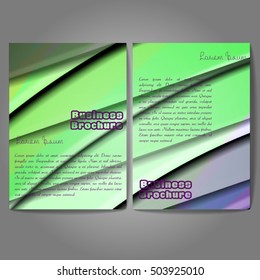 Stylish business cards with colorful stripes. Vector illustration. 5 x 9 cm size.