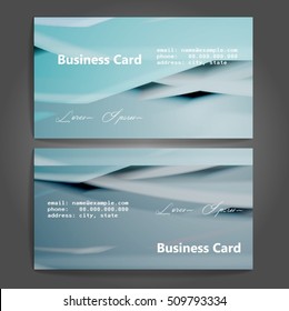Stylish business cards with colorful stripes. Vector illustration. 5 x 9 cm size.