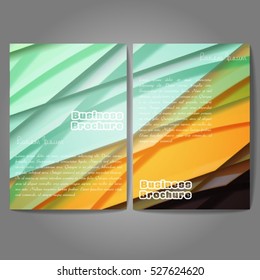Stylish business cards with colorful stripes. Vector illustration. 5 x 9 cm size.