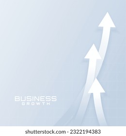 stylish business growth arrow rise up towards mission direction vector 