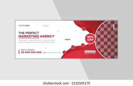 Stylish Business Marketing Social Media Cover or Facebook Cover Design Template, Facebook profile banner design