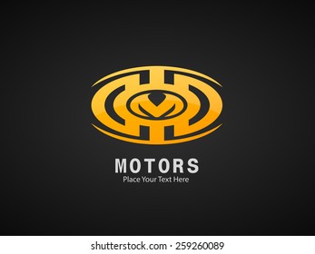 Stylish business symbol for automobile sector.