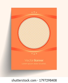 Stylish business vector presentation of art poster. Flyer design content background. Design layout template.